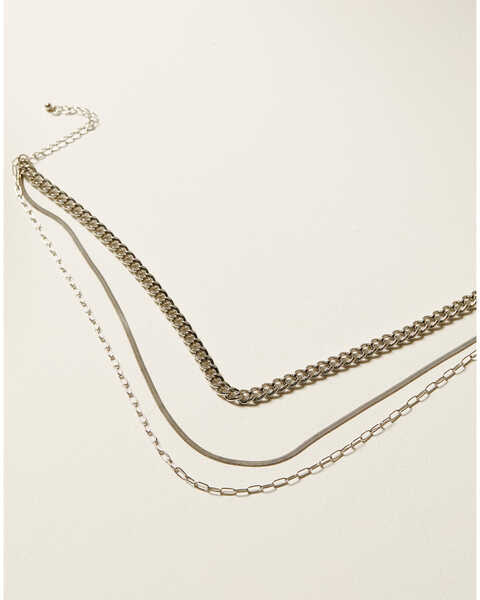 Image #1 - Shyanne Women's Silver Multichain Necklace, Silver, hi-res
