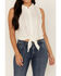 Idyllwind Women's Barewood Lace Button Front Top, White, hi-res