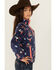Image #2 - Cruel Girl Girls' Fleece Pullover, Navy, hi-res