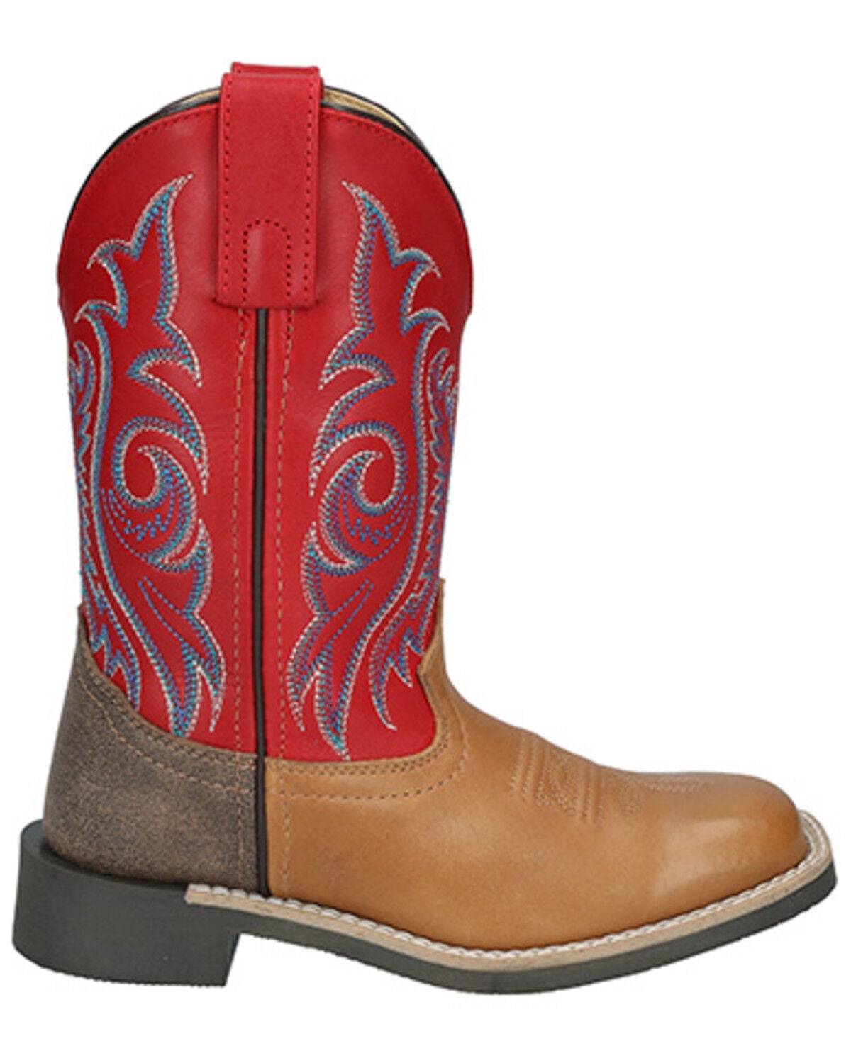 Image #2 - Smoky Mountain Little Boys' Barrett Western Boots - Broad Square Toe, Tan, hi-res