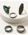 Image #1 - Shyanne Women's Shimmer Concho 5pc Ring Set, Silver, hi-res