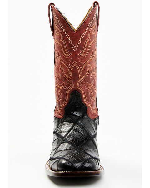 Image #4 - Cody James Men's Exotic Caiman Western Boots - Broad Square Toe, Red, hi-res