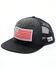 Image #1 - RopeSmart Men's Red & Heather Gray Flag Patch Mesh-Back Trucker Cap, Heather Grey, hi-res