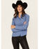 Image #1 - Evergreen Women's Solid Long Sleeve Button-Down Western Shirt, Blue, hi-res