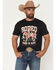 Image #1 - Rock & Roll Denim Men's Bronco Rider Short Sleeve Graphic T-Shirt, Black, hi-res
