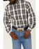 Image #3 - Rodeo Clothing Men's Large Dark Grey Plaid Long Sleeve Button-Down Western Shirt , , hi-res