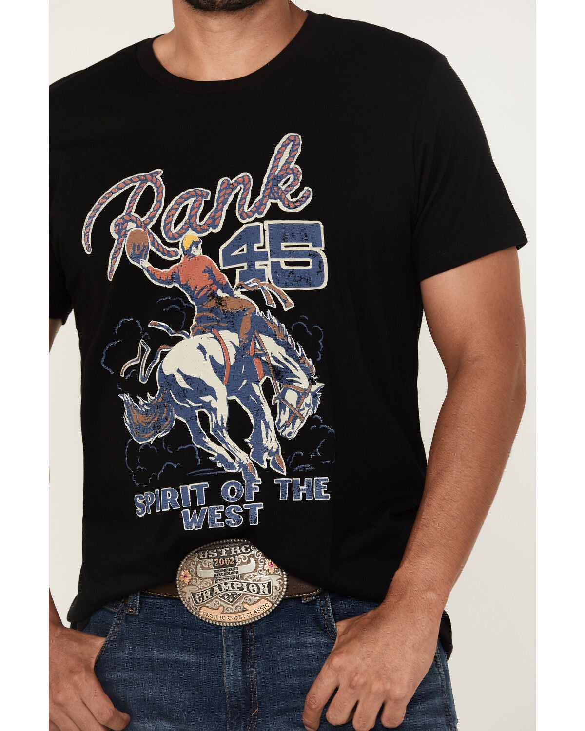 Image #3 - RANK 45&reg; Men's Spirit Cowboy Short Sleeve Graphic T-Shirt, Black, hi-res