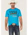 Image #1 - Cinch Men's Large Retro Logo Graphic T-Shirt , Blue, hi-res