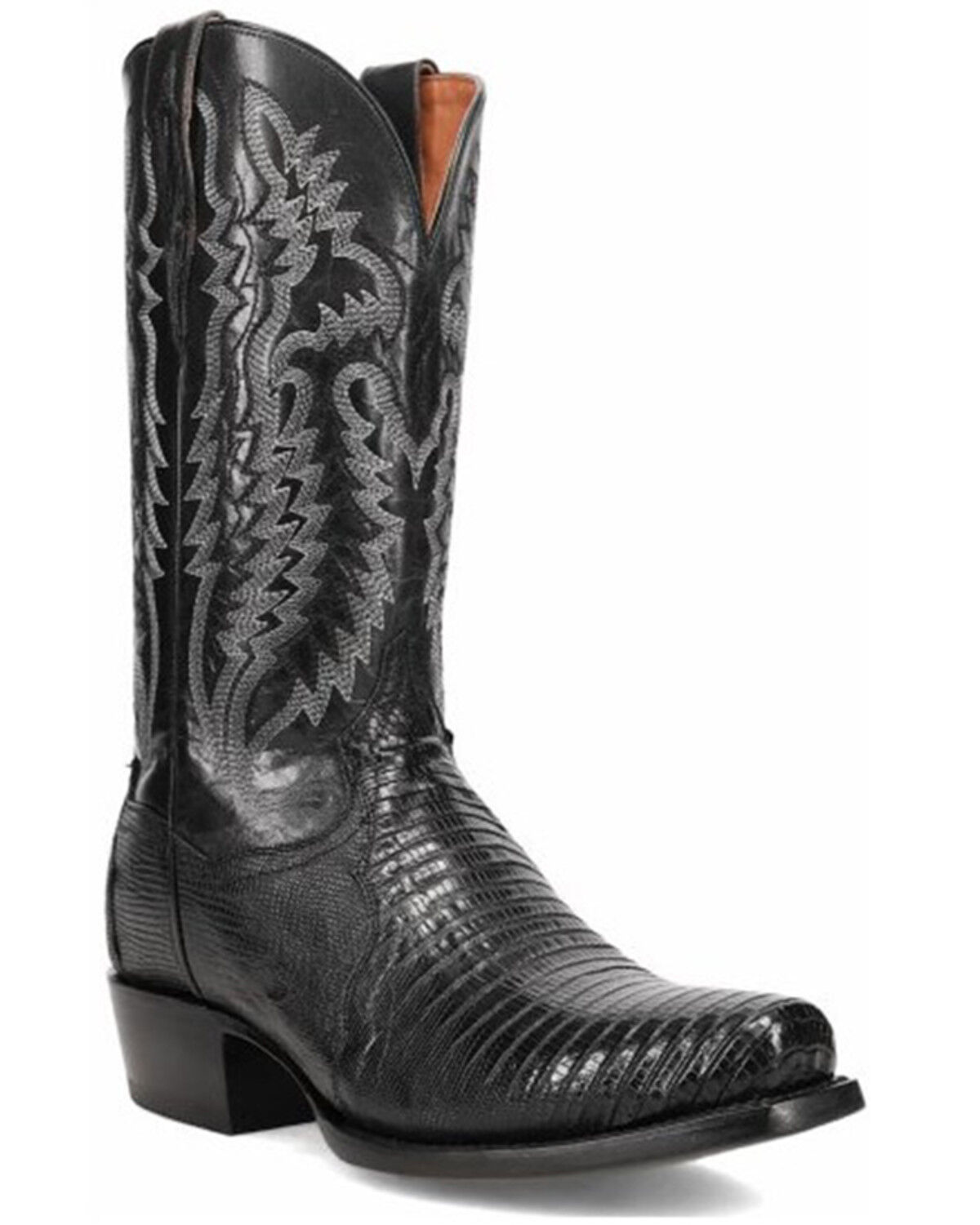 Image #1 - Dan Post Men's Exotic Lizard Ringold Tall Western Boots - Square Toe, Black, hi-res