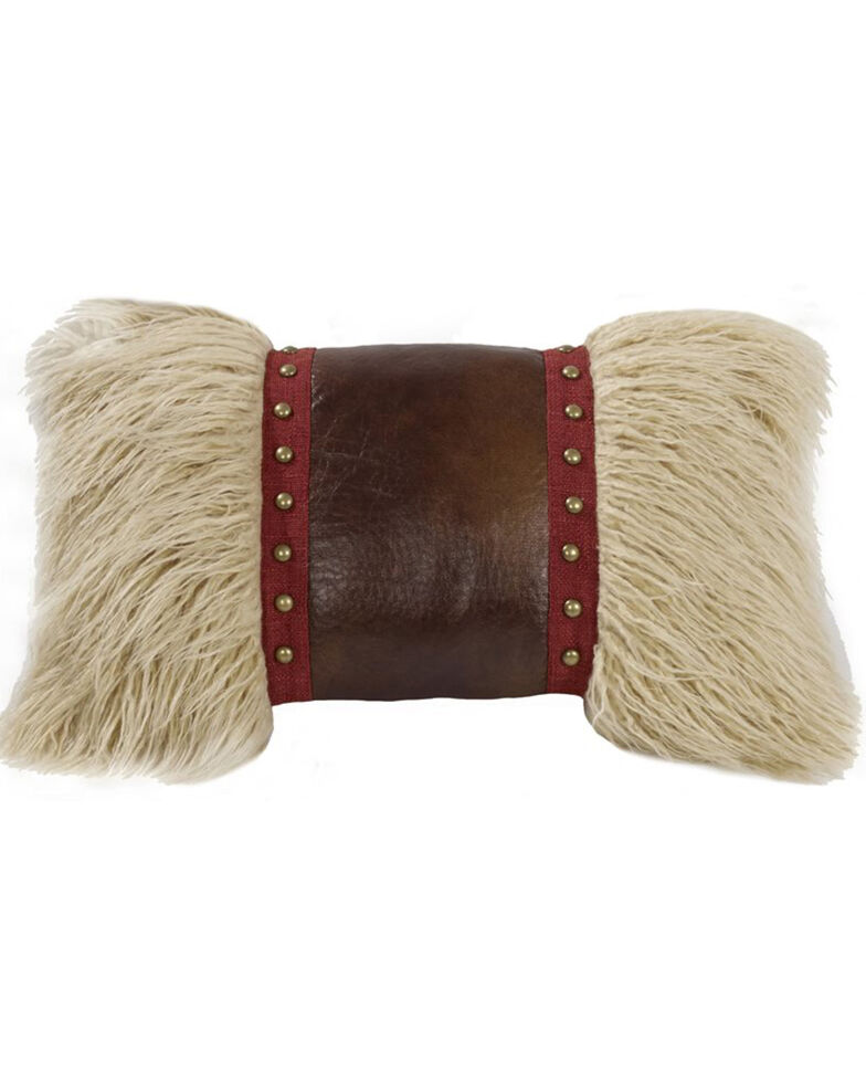 HiEnd Accents Mongolian Fur Throw Pillow, Multi, hi-res