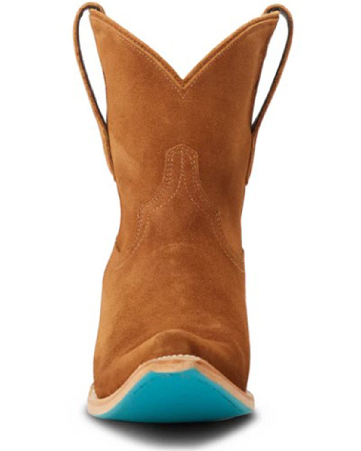 Image #4 - Lane Women's Emma Jane Suede Western Booties - Snip Toe, Brown, hi-res