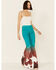 Image #1 - Ranch Dress'n Women's Jade Cowhide Print Super Flare Jeans, , hi-res