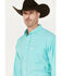 Image #2 - Cinch Men's ARENAFLEX Solid Long Sleeve Button-Down Western Shirt, Turquoise, hi-res