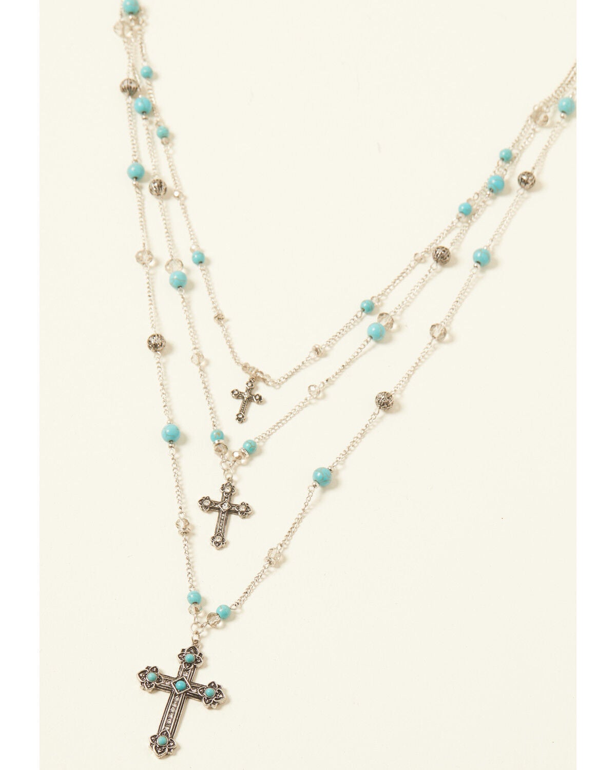 Shyanne Women's Cross Jewelry Set - 2 Piece, Silver, hi-res