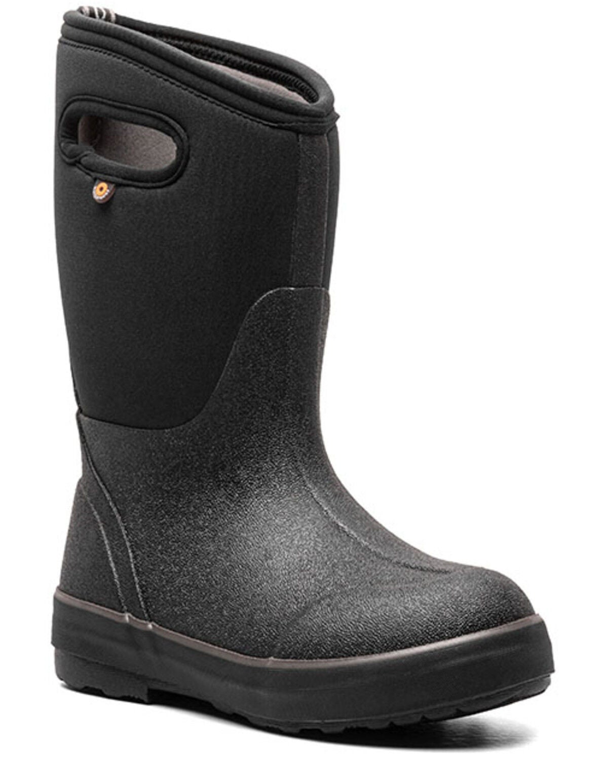 Image #1 - Bogs Boys' Classic II solid Waterproof Boots - Round Toe, Black, hi-res