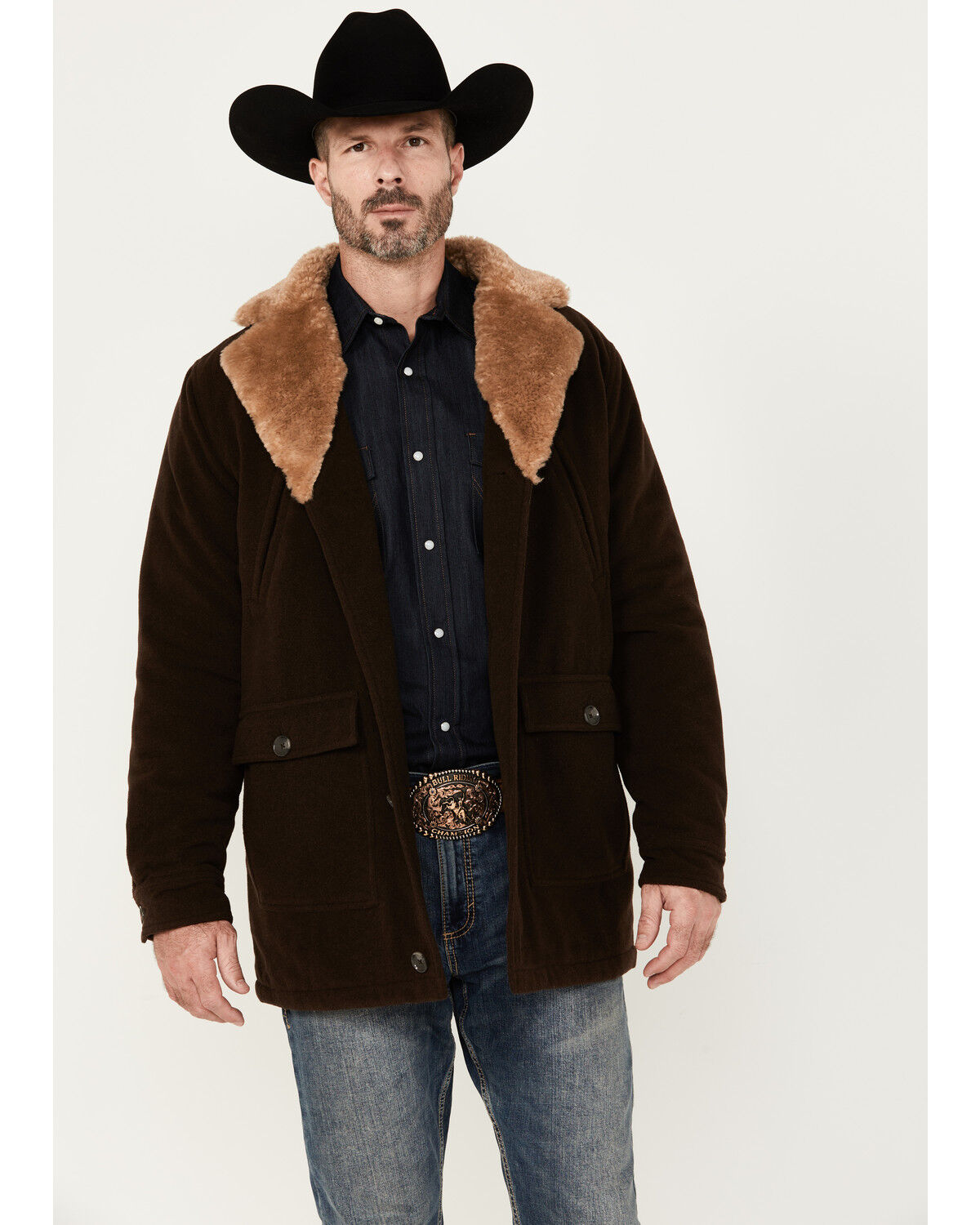 Image #1 - Cody James Men's Legacy II Quilted Coat, Chocolate, hi-res