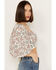 Image #2 - Beyond The Radar Women's Bandana Print Tie Back Top, Ivory, hi-res