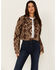 Image #1 - Shyanne Women's Cropped Southwestern Print Jacket , Medium Brown, hi-res