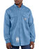 Image #2 - Carhartt Men's FR Dry Twill Long Sleeve Work Shirt, Med Blue, hi-res