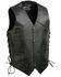 Image #1 - Milwaukee Leather Men's Black Classic Side Lace Biker Vest, Black, hi-res