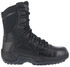 Reebok Men's Stealth 8" Lace-Up Black Side-Zip Work Boots - Soft Toe , Black, hi-res