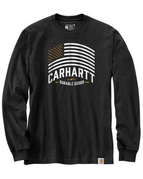 Carhartt Men's Relaxed Fit Midweight Long Sleeve Graphic Work T-Shirt, Black, hi-res