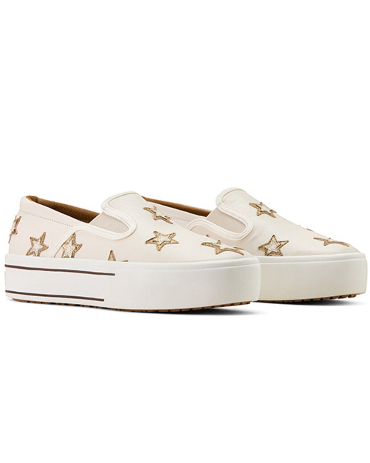 Image #4 - Ariat Women's Skylar Star Slip-On Casual Shoes, Ivory, hi-res