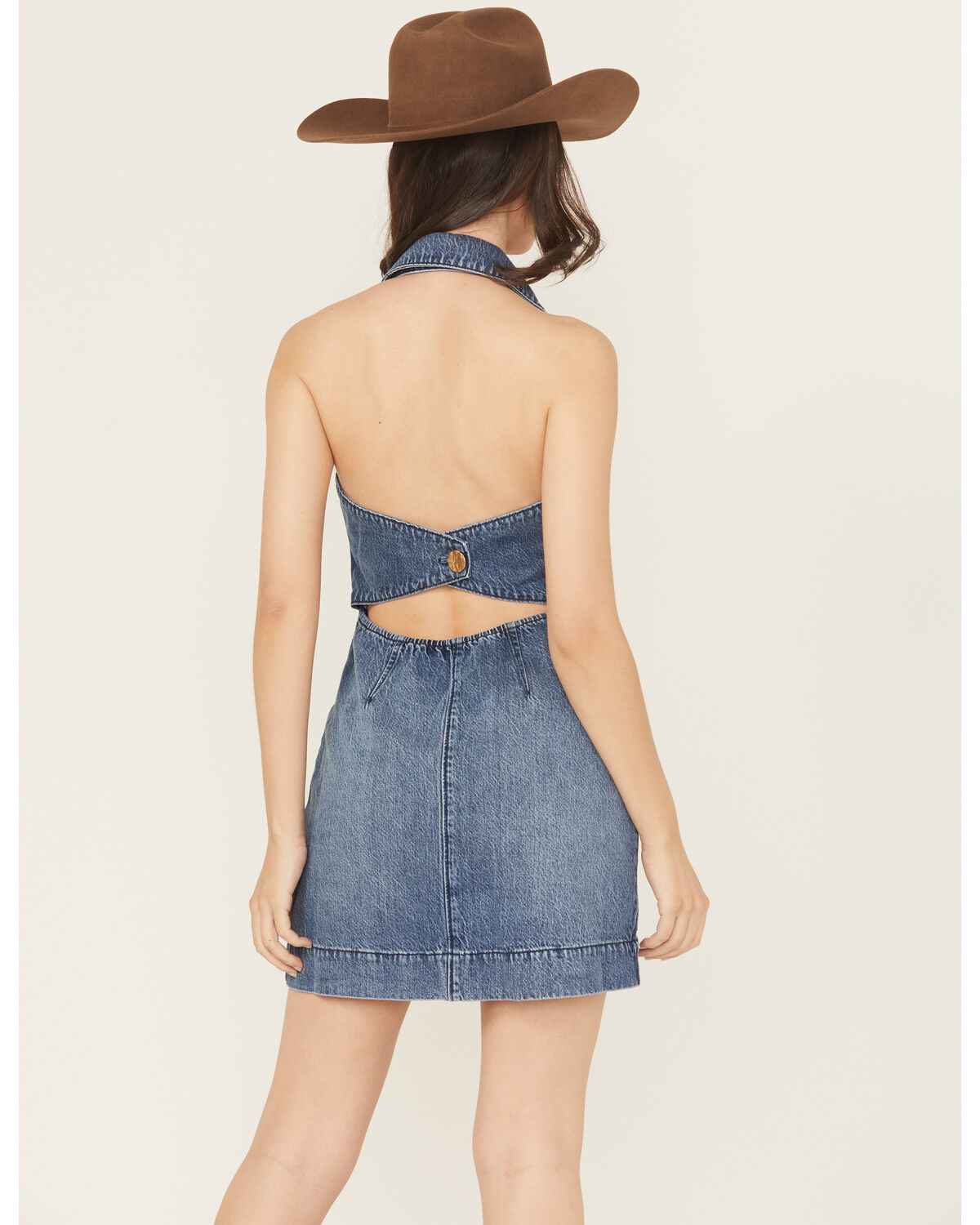 Image #4 - Show Me Your Mumu Women's Dark Wash Darien Sleeveless Button-Down Denim Mini Dress, Dark Wash, hi-res