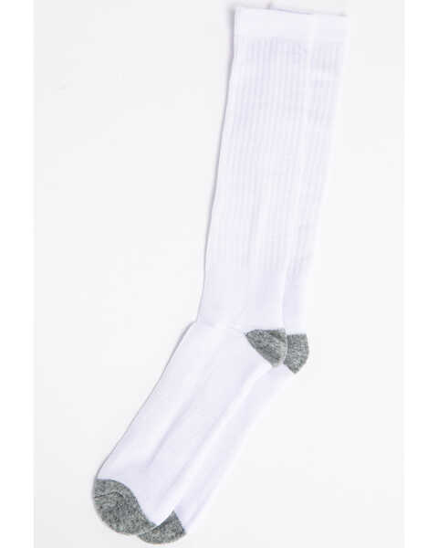 Image #1 - Cody James Men's 3-Pack Solid Boot Socks, White, hi-res