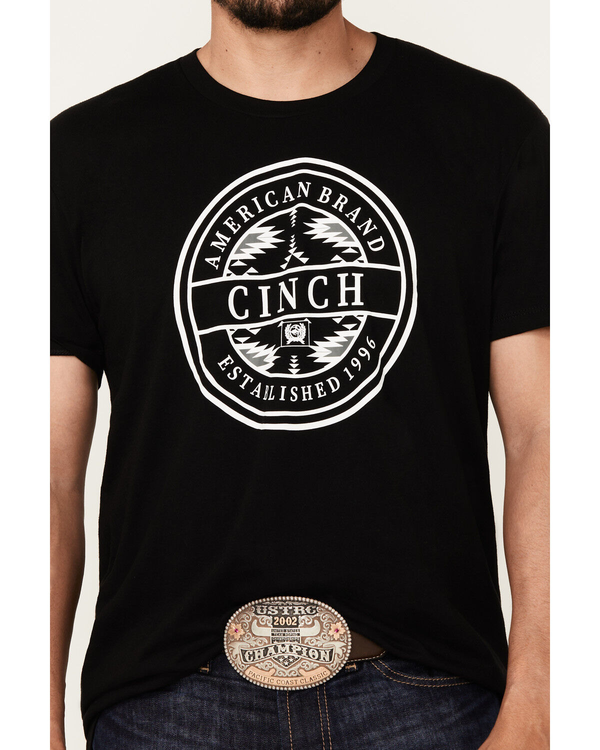 Image #3 - Cinch Men's Boot Barn Exclusive Logo Short Sleeve Graphic T-Shirt, Black, hi-res