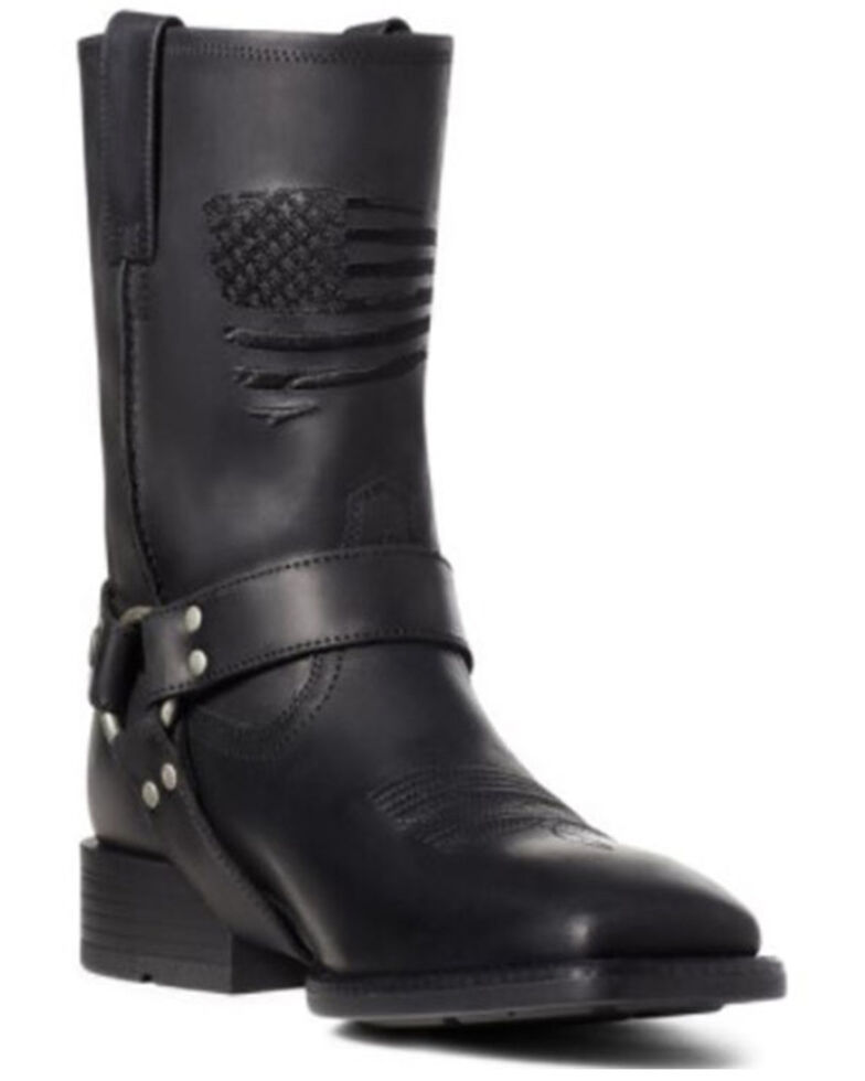 Ariat Men's Harness Patriot Western Boots - Square Toe, Black, hi-res