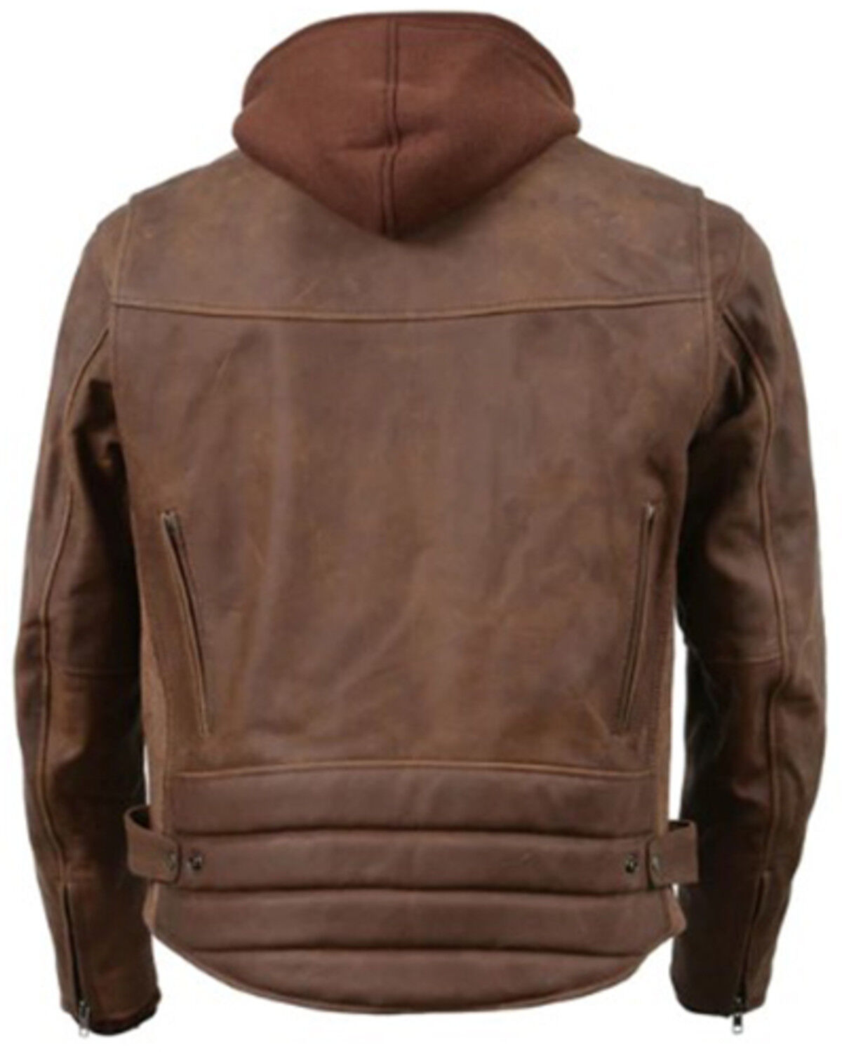 Image #2 - Milwaukee Leather Men's Scoundrel Vintage Crazy Horse Leather Jacket, Brown, hi-res