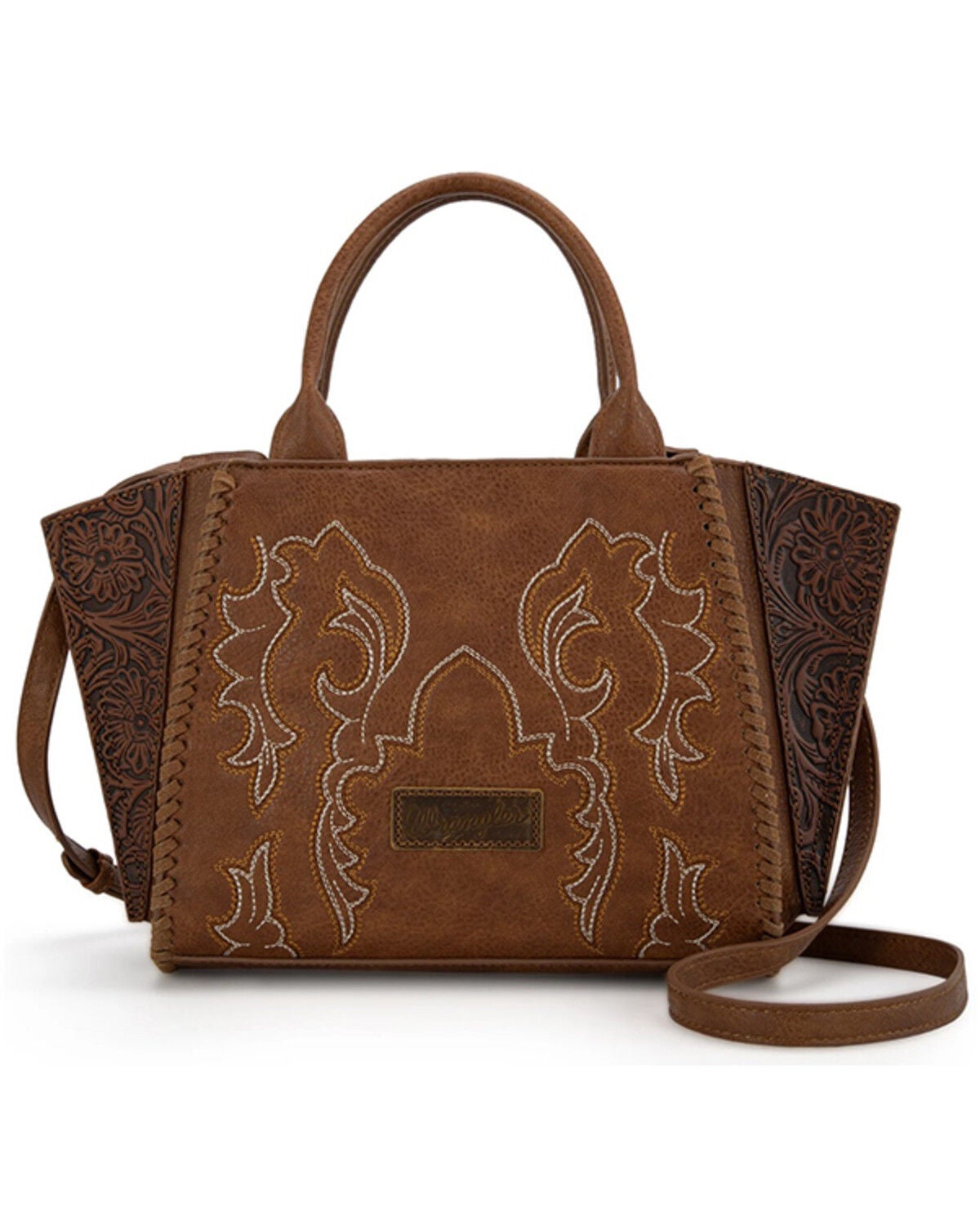 Image #1 - Wrangler Women's Jessie Embroidered Concealed Carry Tote, Brown, hi-res