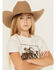 Image #2 - Ariat Girls' Cow Short Sleeve Graphic Print Tee, Cream, hi-res