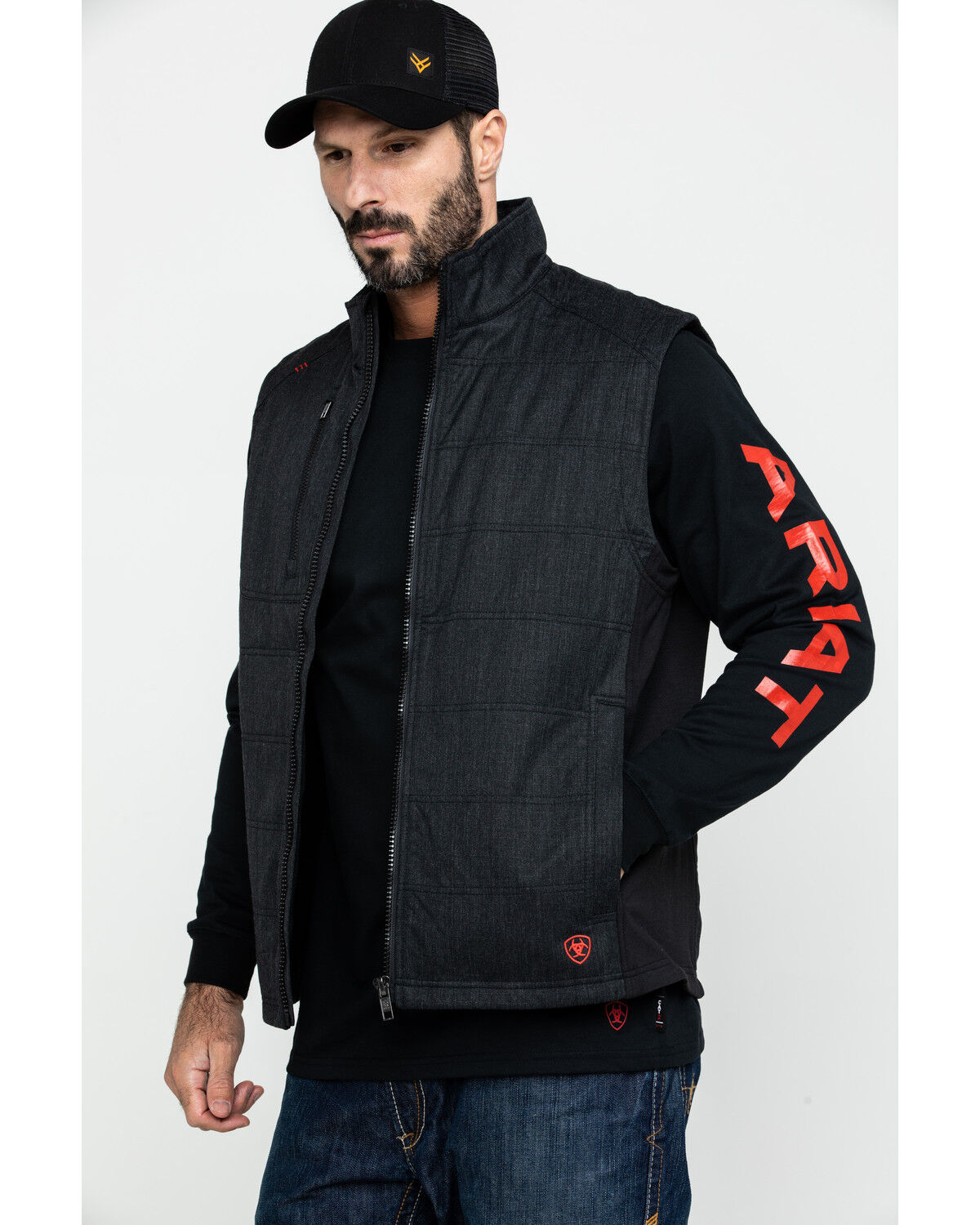 Image #3 - Ariat Men's FR Cloud 9 Insulated Work Vest, Black, hi-res