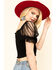 Image #5 - Jealous Tomato Women's Smocked Top, Black, hi-res