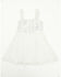 Image #1 - Yura Toddler Girls' Floral Patched Crochet Dress, Blue, hi-res