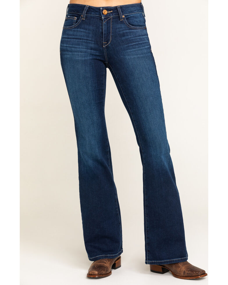 stretch flare jeans