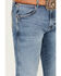Image #2 - Wrangler Retro Men's Beauford Light Wash Slim Bootcut Stretch Denim Jeans, Light Wash, hi-res