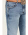 Image #2 - Wrangler Retro Men's Beauford Light Wash Slim Bootcut Stretch Denim Jeans, Light Wash, hi-res