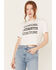 Image #1 - Ali Dee Women's Cowgirl Couture Cropped Graphic Tee, White, hi-res