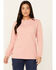 Image #2 - Ariat Women's FR American Rose Long Sleeve Work T-Shirt , Dark Pink, hi-res