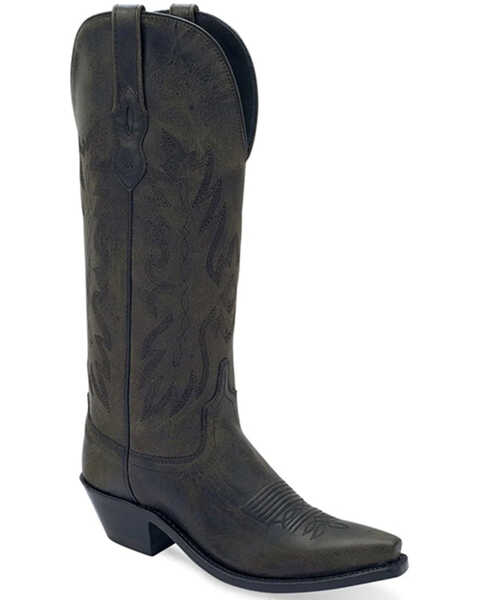 Image #1 - Old West Women's Western Boots - Snip Toe , Black, hi-res