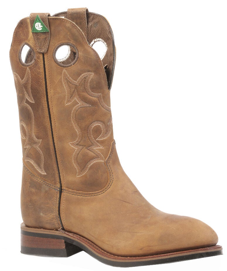 Boulet Men's Hillbilly Golden Western Work Boots - Steel Toe, Tan, hi-res