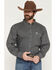 Image #1 - Cowboy Hardware Men's McKay Micro Geo Print Long Sleeve Button-Down Stretch Western Shirt, Black, hi-res