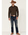 Image #2 - Moonshine Spirit Men's Mahogany Plaid Long Sleeve Snap Western Shirt, Burgundy, hi-res