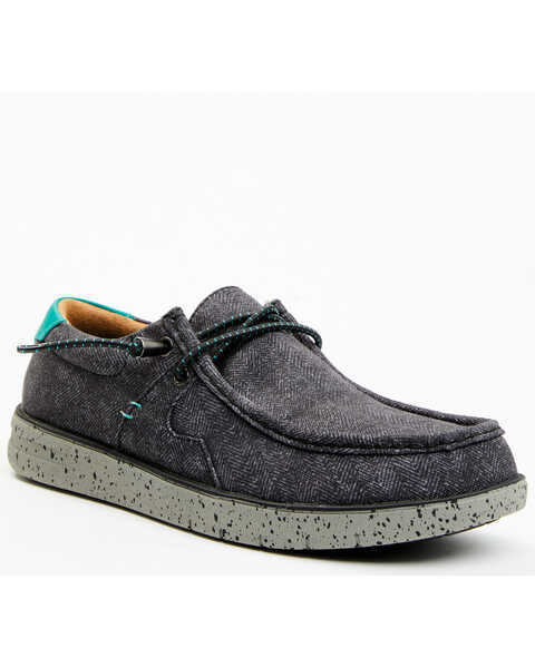 RANK 45® Men's Griffin Herringbone Western Casual Shoes - Moc Toe, Grey, hi-res