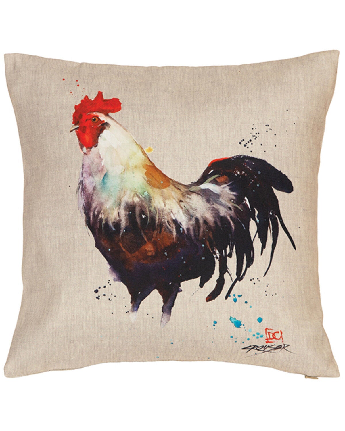 Image #1 - Carstens Home Rooster Outdoor Pillow, Multi, hi-res