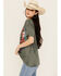 Image #2 - Affliction Women's Live Fast Studded Short Sleeve Graphic Tee, Grey, hi-res
