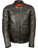 Image #1 - Milwaukee Leather Men's Black Longer Body Vented Jacket - Big 5X, Black, hi-res